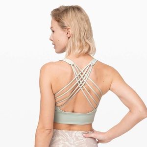 Lululemon Free To Be Wild Long Line Jade Grey Bra